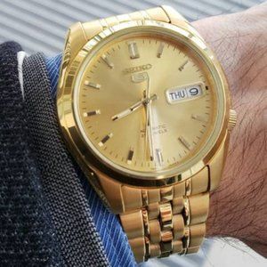 Seiko 5 Gold Automatic Watch! New!